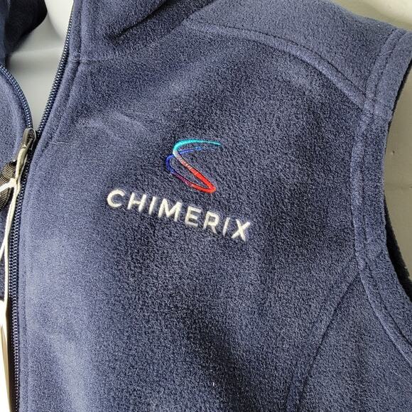 Core 365 Women’s Fleece Vest XL Navy Full Zip Sleeveless Chimerix Logo NWT - Picture 4 of 9